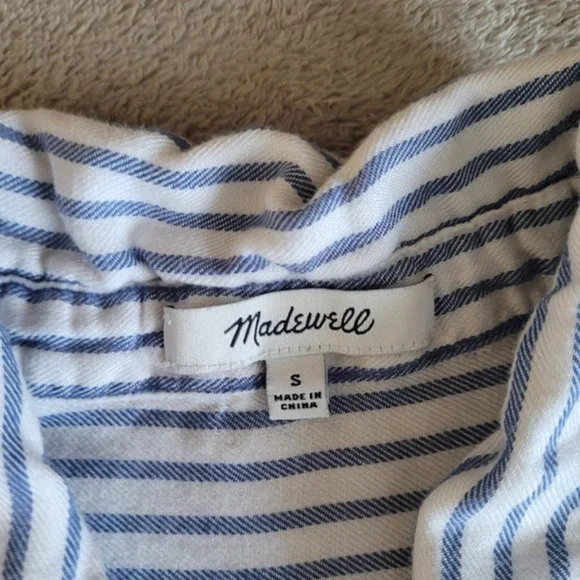 Madewell Central Shirt Dalton Stripe size small - Picture 15 of 15